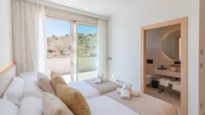 Cama o camas de una habitación en Villa Horizon Antequera by Ruralidays