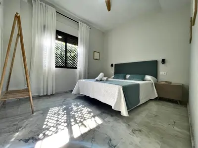 Cama o camas de una habitación en Mirador del Calasancio 1