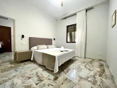 Cama o camas de una habitación en Mirador del Calasancio 3