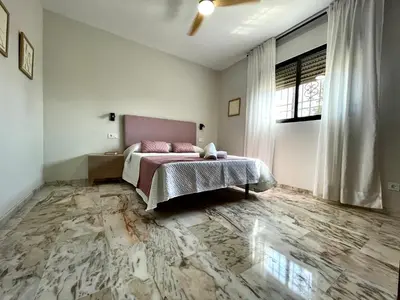 Cama o camas de una habitación en Mirador del Calasancio 4