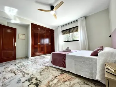 Cama o camas de una habitación en Mirador del Calasancio 5