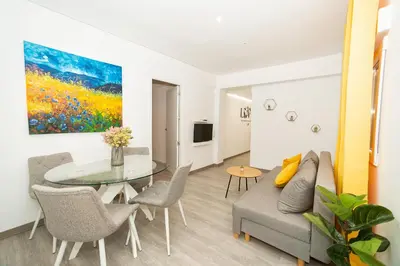 Una televisión o centro de entretenimiento en Apartamento Noques 3