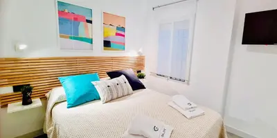 Cama o camas de una habitación en Galope Premium