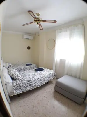 Cama o camas de una habitación en Centro Histórico Zona San Luis