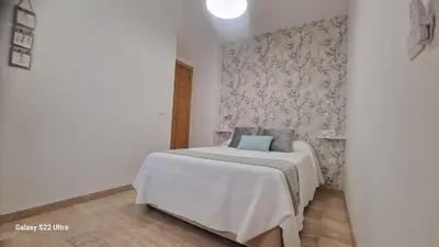 Cama o camas de una habitación en Apartamento Menina San Agustin