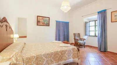 Cama o camas de una habitación en Cortijo San Rafael Constantina by Ruralidays