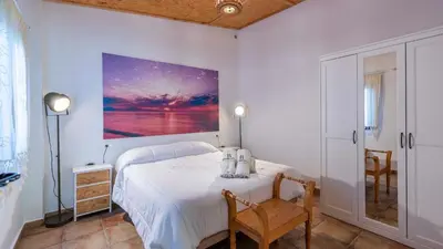 Cama o camas de una habitación en Casa de La Cascada Iznájar by Ruralidays