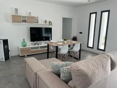 Una televisión o centro de entretenimiento en Villa de Aras