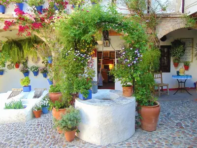 Jardín al aire libre en Apartamento Mirando a la Mezquita