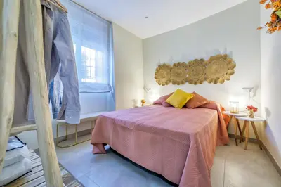 Cama o camas de una habitación en Aromas de San Pedro