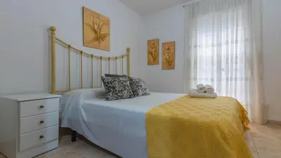 Cama o camas de una habitación en El Balcón de San Hipolito
