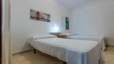 Cama o camas de una habitación en El Balcón de San Hipolito
