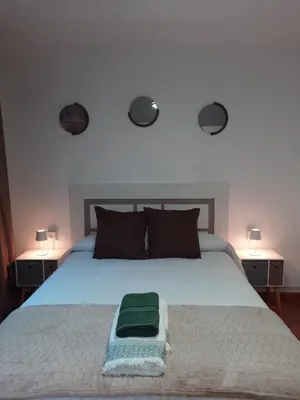 Cama o camas de una habitación en Apartamento CENTRO San Idelfonso - Parking Opcional