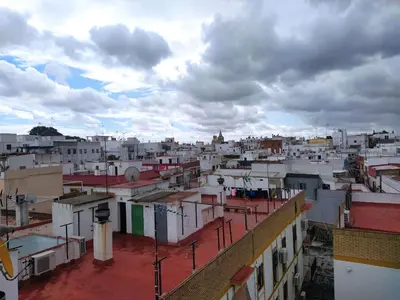 Vista general de Sevilla o vista desde el apartamento