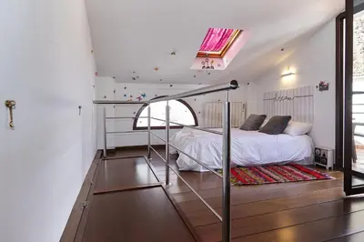 Cama o camas de una habitación en Casa del Álamo