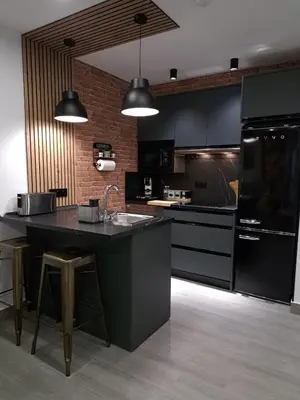 Una cocina o zona de cocina en ALOJAMIENTOS EL LUGARILLO 1ºa