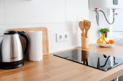 Una cocina o zona de cocina en Reformado y muy tranquilo junto a Puente Romano, 3Hab, aire acondicionado y WiFi