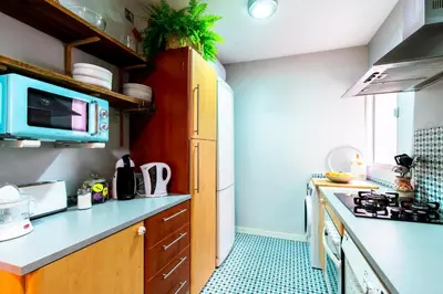 Una cocina o zona de cocina en 2 hab 2 baños con Parking junto al Casco Histórico