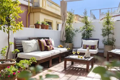 Zona de estar de MonKeys Apartments Alameda House & Terrace