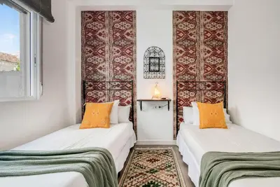 Cama o camas de una habitación en Apt City Center,Luxury decoration,20min to Cathedral of Cordoba