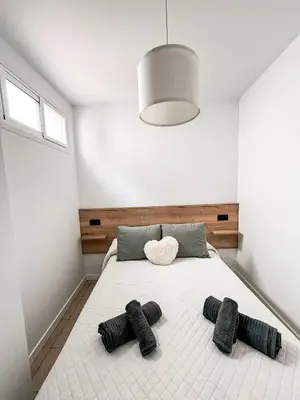Cama o camas de una habitación en Loft Molino de Erillas