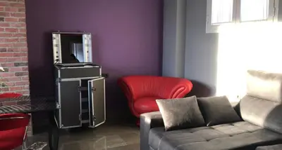 Zona de estar de Precioso y moderno ático duplex de 2 habitaciones en Sevilla para 2 ó 3 personas con Jacuzzi