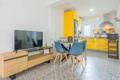 Una cocina o zona de cocina en Blue Gardenia Apartmento en Sevilla
