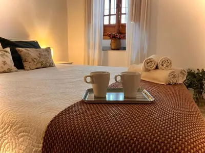 Cama o camas de una habitación en La casa de Tachi