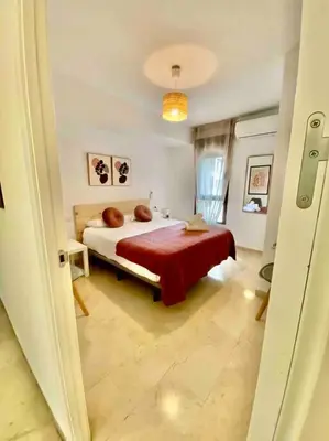 Cama o camas de una habitación en 9773 Apartamento Corte