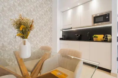 Una cocina o zona de cocina en New Design Apartment - Private patio - Gallos 2