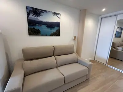 Zona de estar de Casa Ocaña - Brand new studio apartment near Caminito del Rey