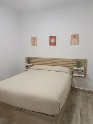 Cama o camas de una habitación en Apartament Seville in Alameda de Hércules Parking Free