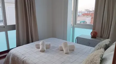 Cama o camas de una habitación en Centro Linares Santiago B&A