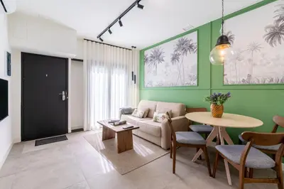 Zona de estar de Apartamentos Cano y Cueto , Jardines de Murillo