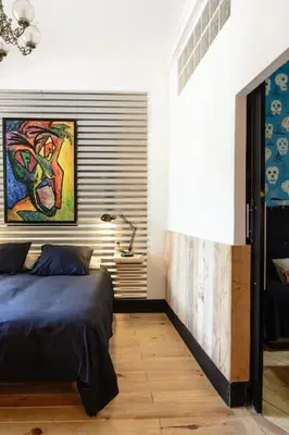Cama o camas de una habitación en Posada Alameda de Hércules