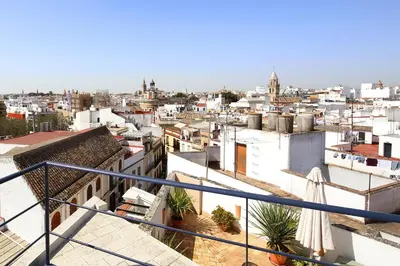 Vista general de Sevilla o vista desde el apartamento