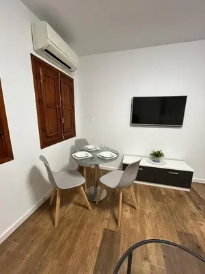 Una televisión o centro de entretenimiento en Apartamento Marques del Villar