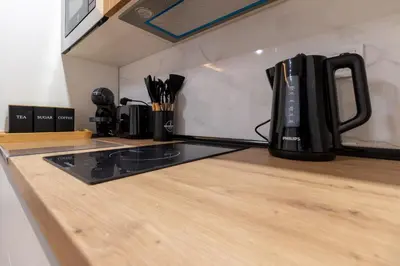 Una cocina o zona de cocina en Apto Ramirez de Arellano