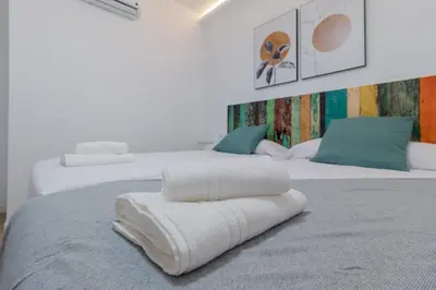 Cama o camas de una habitación en Apto Ramirez de Arellano