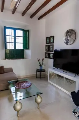 Una televisión o centro de entretenimiento en Finca las Pecas