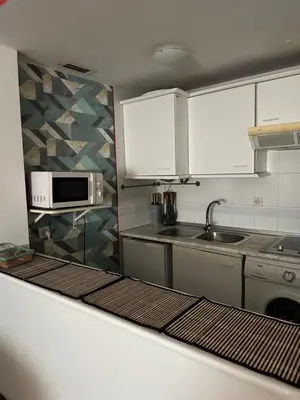 Una cocina o zona de cocina en Apartamento cerca del aereopuerto