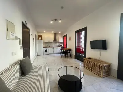 Una cocina o zona de cocina en Center Sevilla Confort 8