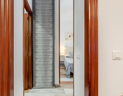 Cama o camas de una habitación en Moderno y Céntrico Apartamento