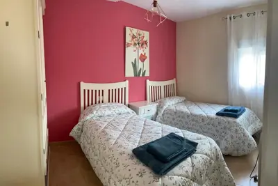 Cama o camas de una habitación en Finca Fuente la Parra