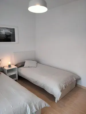 Cama o camas de una habitación en El Molino Alto de Álora Caminito del Rey
