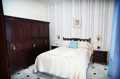 Cama o camas de una habitación en Casa Patio Santa Marta