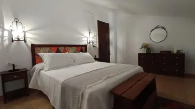 Cama o camas de una habitación en Cortijo Casablanca