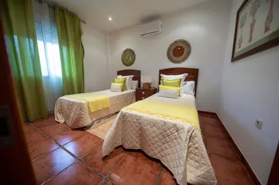 Cama o camas de una habitación en Casa Rural Finca la María