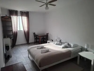 Cama o camas de una habitación en Casa Tito Andrés