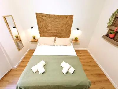 Cama o camas de una habitación en El jardín de Antequera